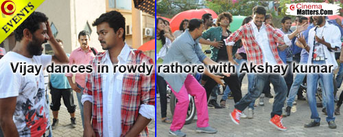 [Event Gallery - Vijay dances in rowdy rathore with Akshay kumar and Prabhu Deva (1)]